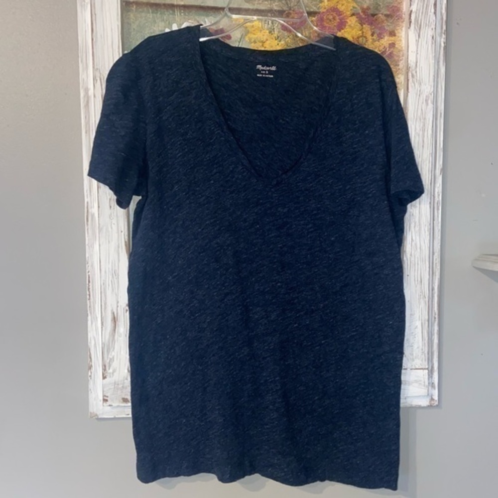 ✨Madewell Whisper Cotton Crewneck Tee Gray Crew Neck Small